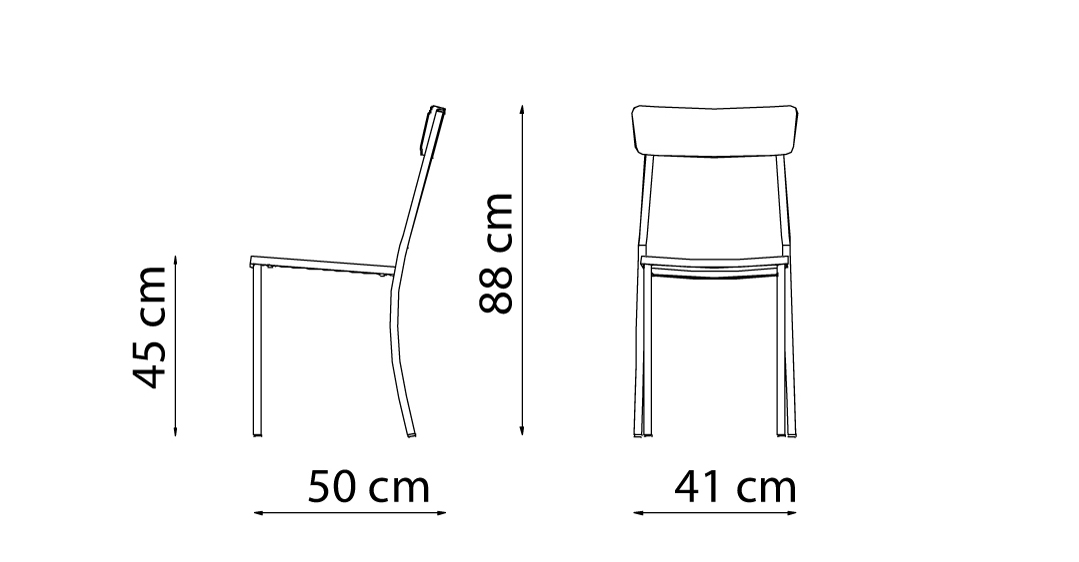 Vermobil stackable metal chair MOGAN MG110